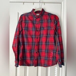 Abercrombie Kids Red and Navy Checkered Shirt